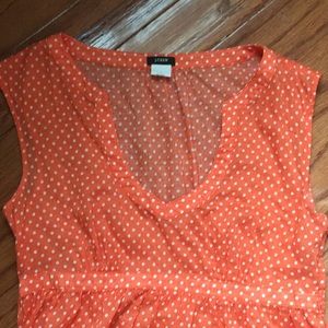 Jcrew polka dot sleeveless blouse